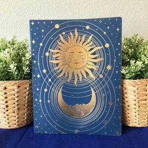 Sun & Moon Celestial Faux Leather Notebook
